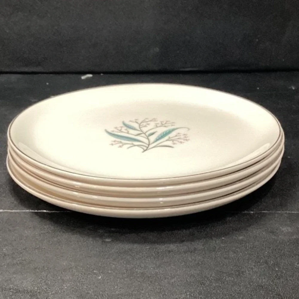 Alliance China Regal Salad Plates, Set of 2, Vintage White‎ Porcelain Dinnerware